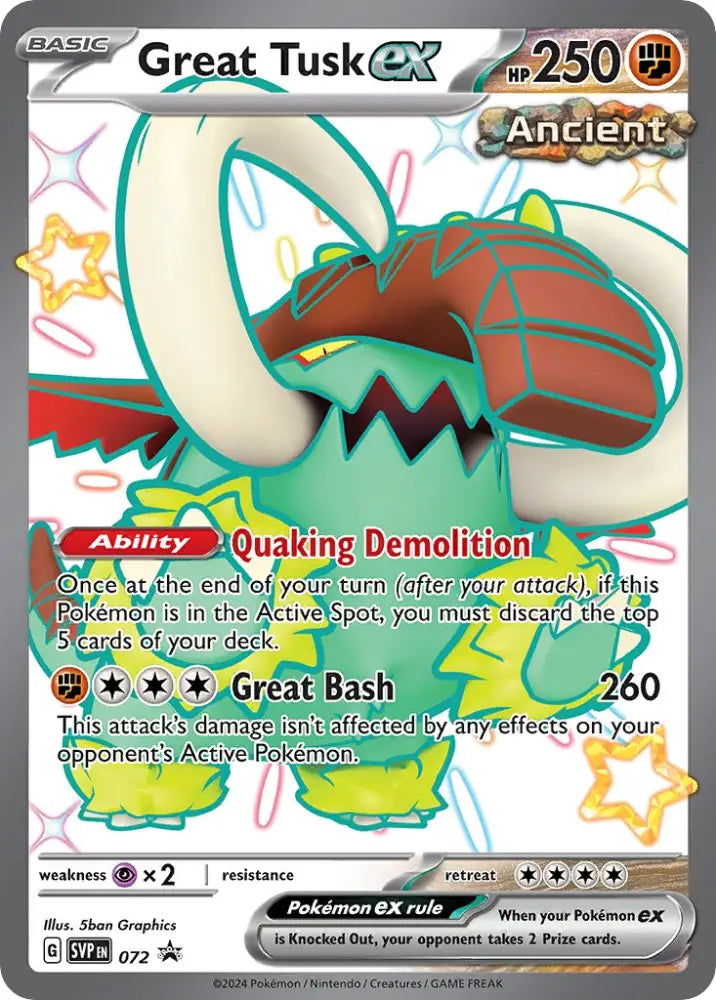Great Tusk ex (072) [Scarlet & Violet: Black Star Promos] - Pokemon Single