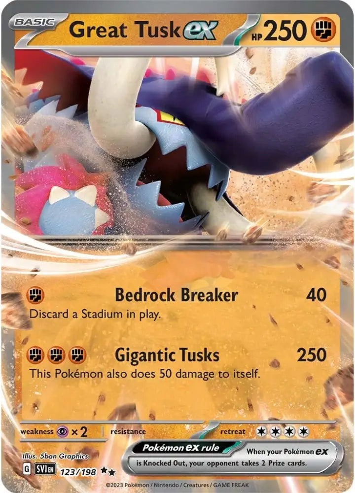 Great Tusk ex (123/198) [Scarlet & Violet: Base Set] - Pokemon Single