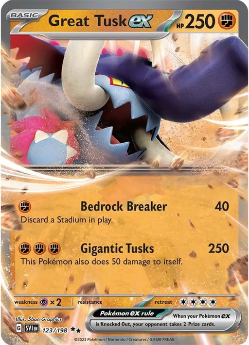 Great Tusk ex (123/198) [Scarlet & Violet: Base Set] - Pokemon Single