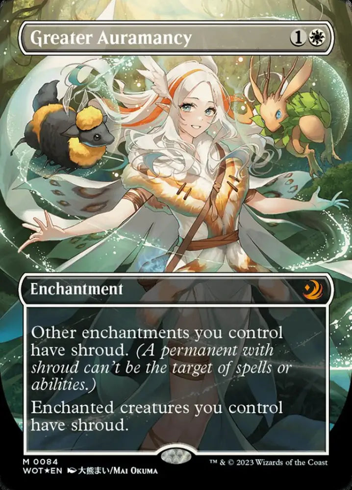 Greater Auramancy (Anime Borderless) (Confetti Foil) [Wilds of Eldraine: Enchanting Tales] - MTG Single