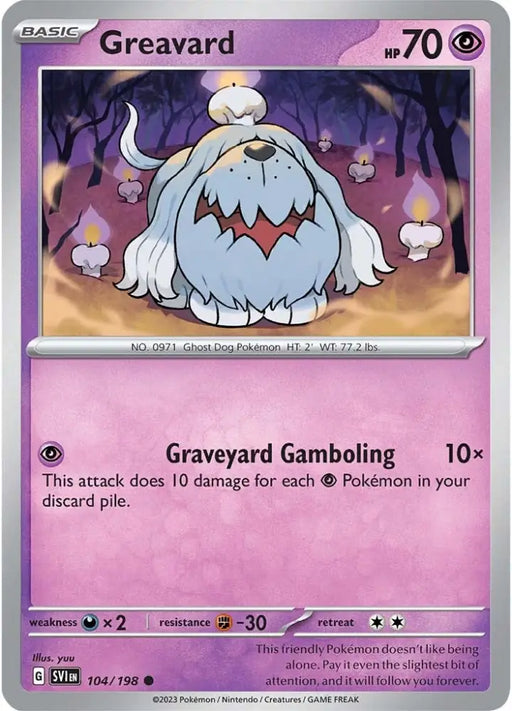 Greavard (104/198) [Scarlet & Violet: Base Set] - Pokemon Single