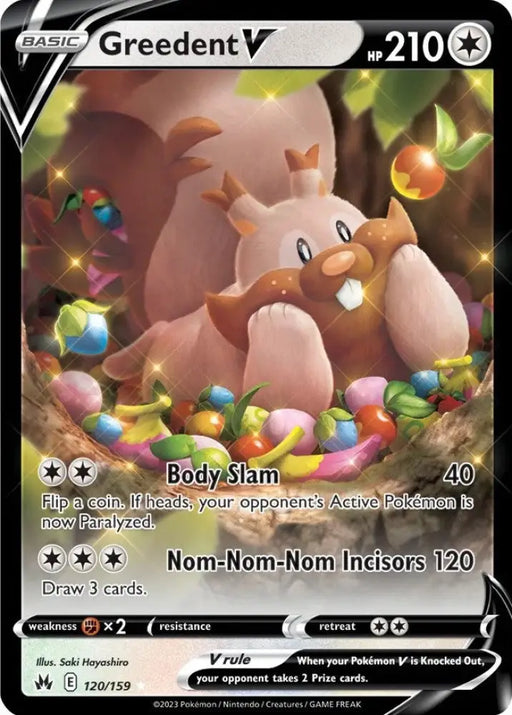Greedent V (120/159) [Sword & Shield: Crown Zenith] - Pokemon Single