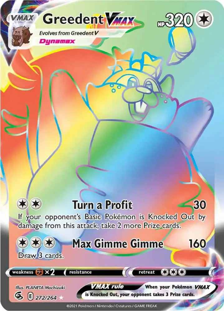 Greedent VMAX (272/264) [Sword & Shield: Fusion Strike] - Pokemon Single