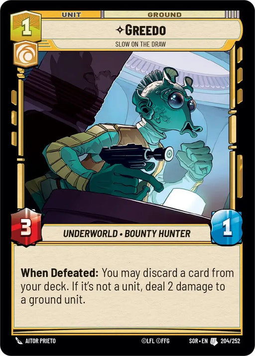 Greedo - Slow on the Draw (204/252) [Spark of Rebellion] - Star Wars: Unlimited Single