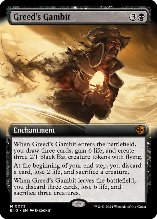 Greed’s Gambit (Extended Art) [Outlaws of Thunder Junction: The Big Score] - MTG Single