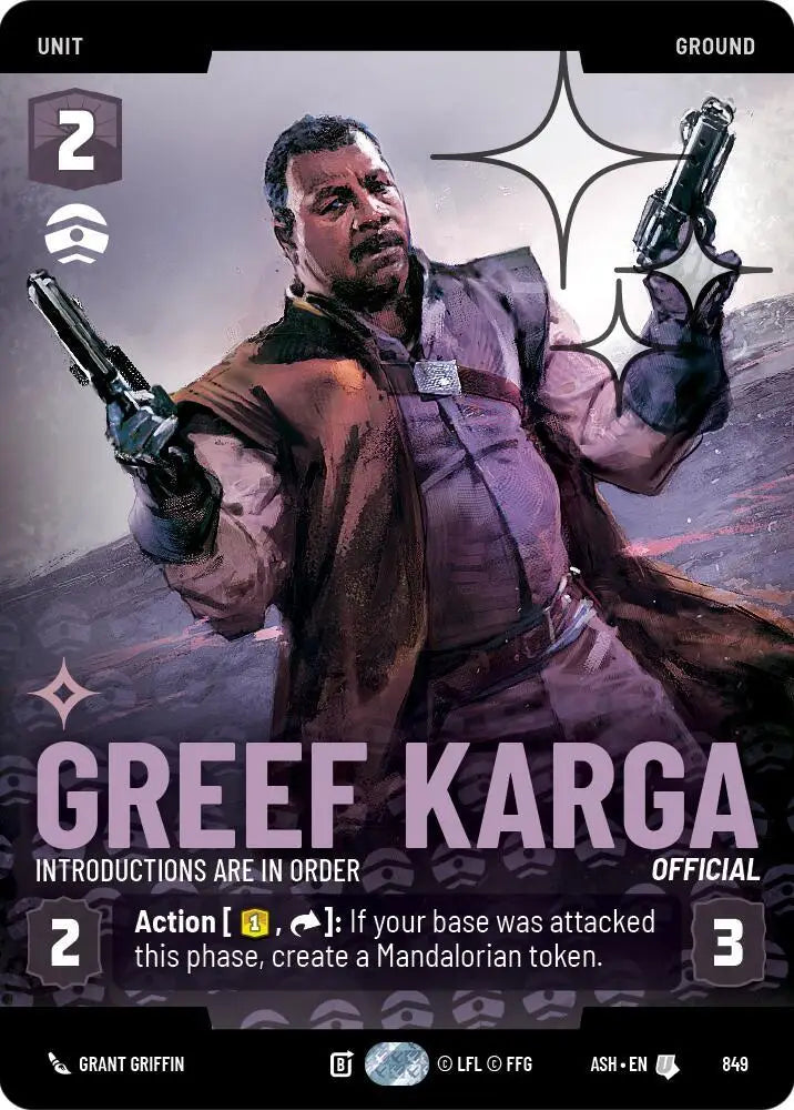 Greef Karga - Introductions are in Order (Prestige Foil) (849) [Ashes of the Empire]