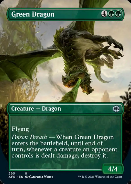 Green Dragon (Borderless Alternate Art) [Dungeons & Dragons: Adventures in the Forgotten Realms] - MTG Single