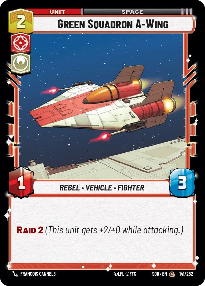 Green Squadron A-Wing (141/252) [Spark of Rebellion] - Star Wars: Unlimited Single