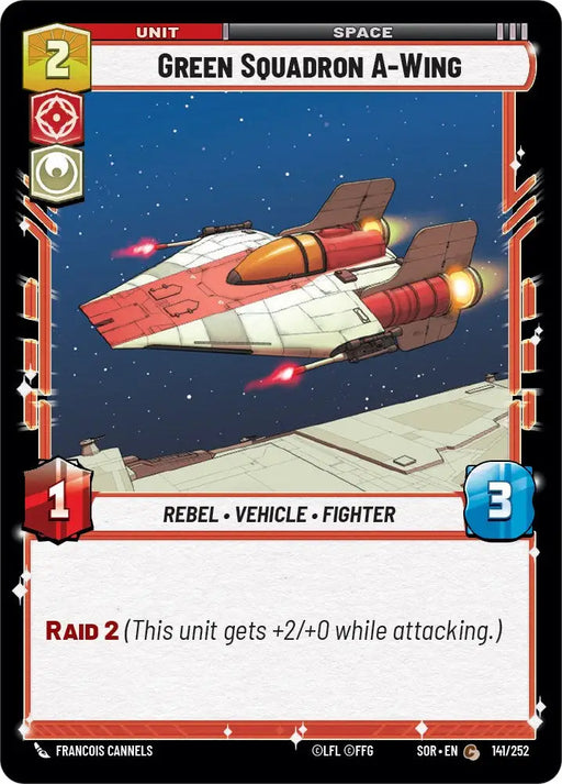 Green Squadron A-Wing (141/252) [Spark of Rebellion] - Star Wars: Unlimited Single