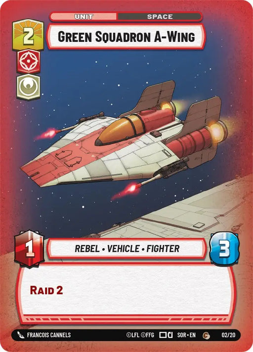 Green Squadron A-Wing (2/20) [Spark of Rebellion: Weekly Play] - Star Wars: Unlimited Single