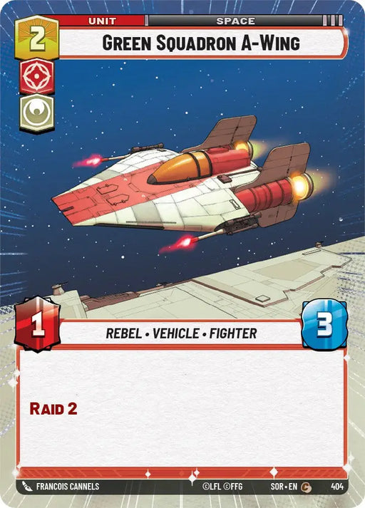 Green Squadron A-Wing (Hyperspace) (404) [Spark of Rebellion] - Star Wars: Unlimited Single