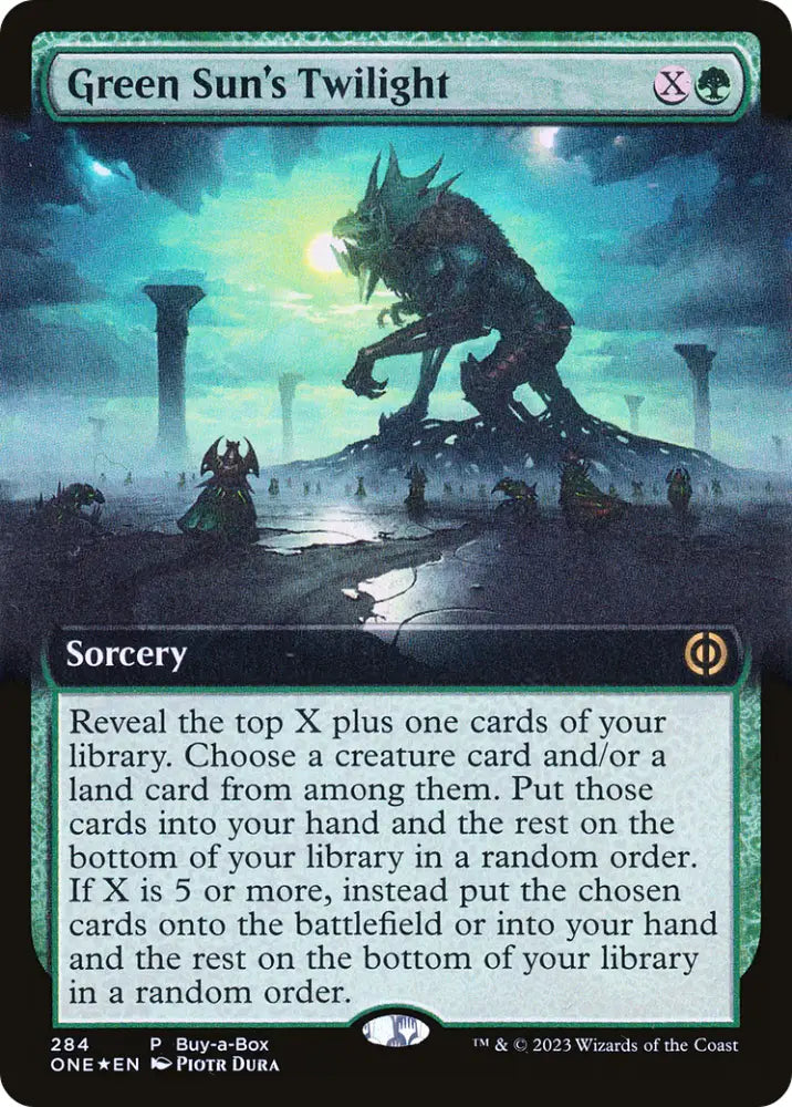 Green Sun’s Twilight (Buy-A-Box) (Extended Art) [Phyrexia: All Will Be One] - MTG Single