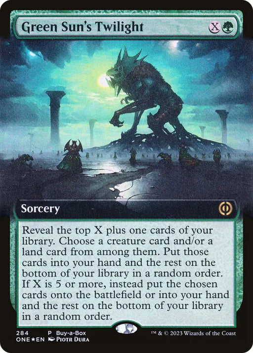 Green Sun’s Twilight (Buy-A-Box) (Extended Art) [Phyrexia: All Will Be One] - MTG Single