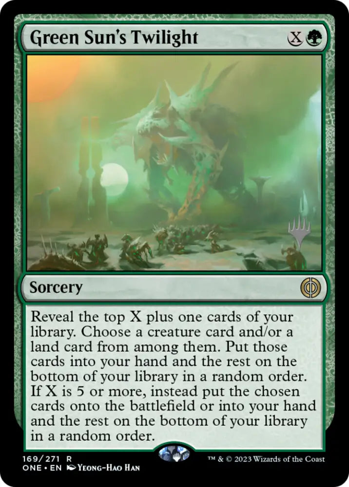 Green Sun’s Twilight (Promo Pack) [Phyrexia: All Will Be One Promos] - MTG Single