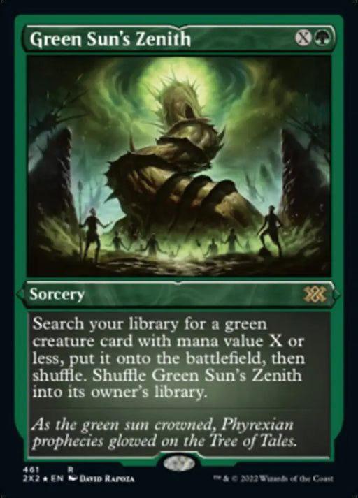 Green Sun’s Zenith (Foil Etched) [Double Masters 2022] - MTG Single