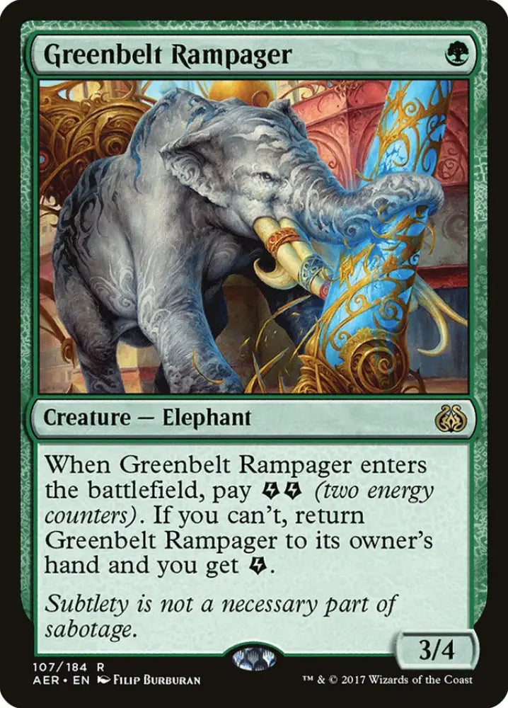 Greenbelt Rampager [Aether Revolt] - MTG Single