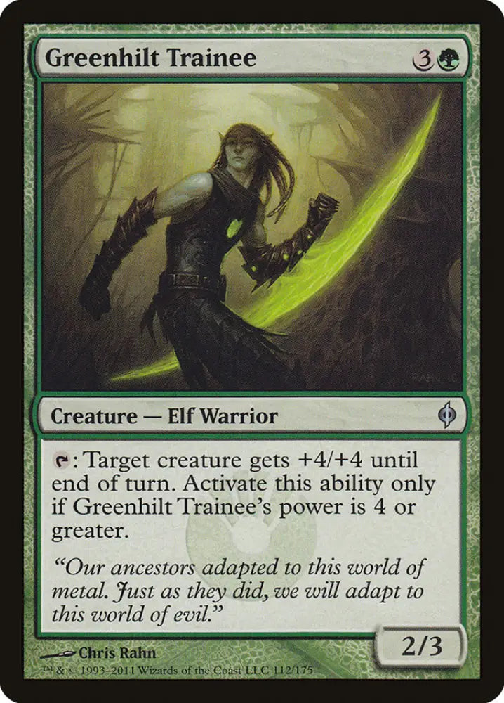 Greenhilt Trainee [New Phyrexia] - MTG Single
