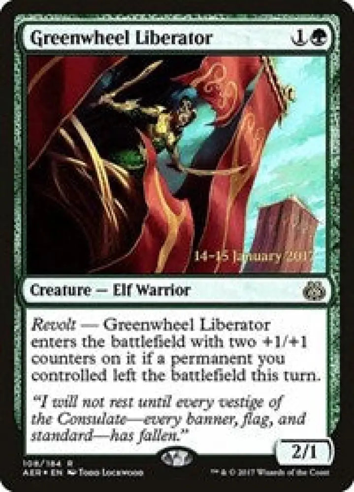 Greenwheel Liberator (108) [Prerelease Cards]