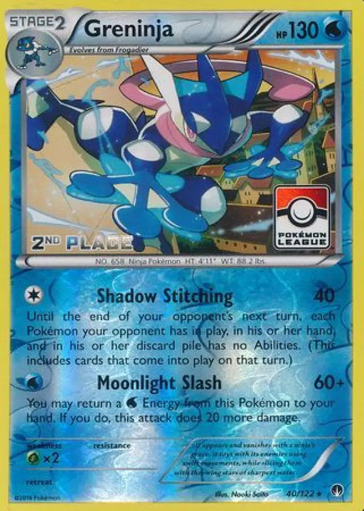Greninja (40/122) (League Promo 2nd Place) [XY: BREAKpoint] - Pokemon Single