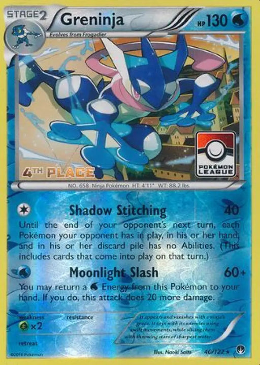 Greninja (40/122) (League Promo 4th Place) [XY: BREAKpoint] - Pokemon Single