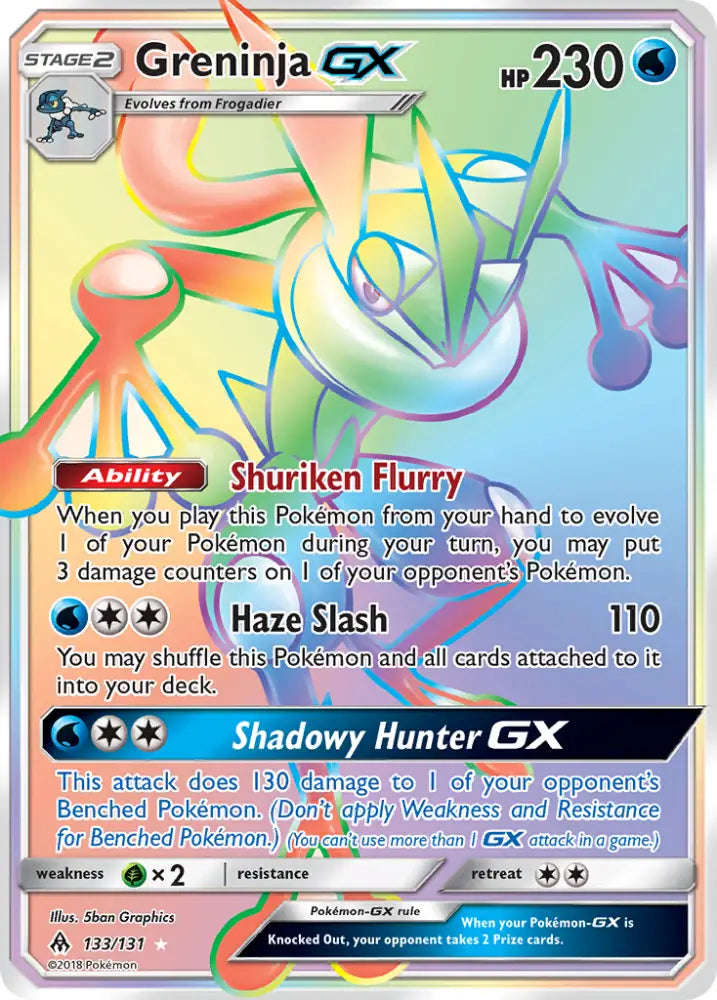 Greninja GX (133/131) [Sun & Moon: Forbidden Light] - Pokemon Single