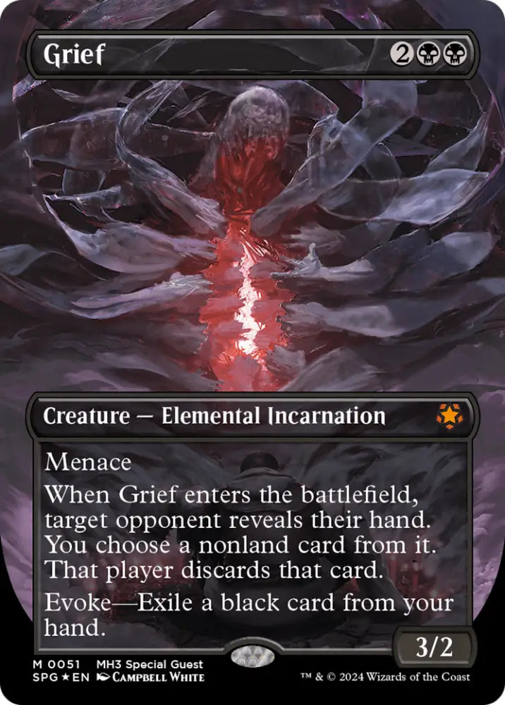 Grief (Borderless) (Textured Foil) [Modern Horizons 3 Special Guests] - MTG Single