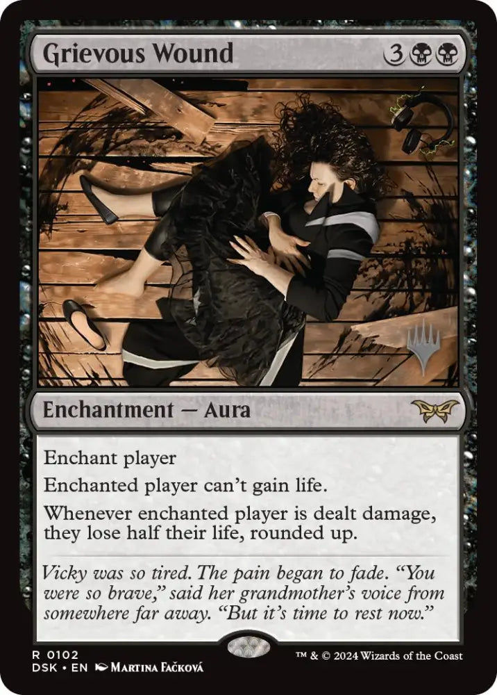 Grievous Wound (Promo Pack) [Duskmourn: House of Horror Promos] - MTG Single