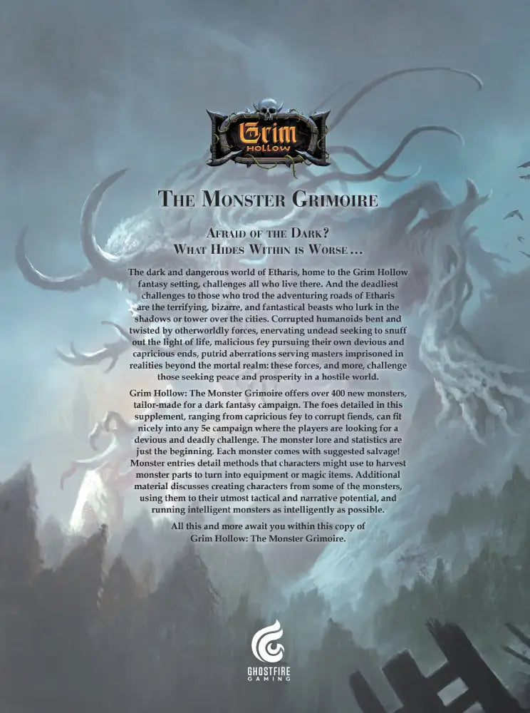 Grim Hollow: The Monster Grimoire Hardcover (EN) - Role Playing Game