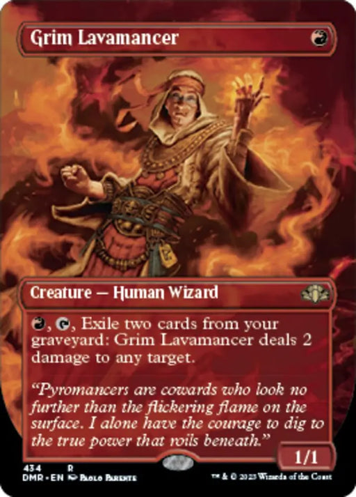 Grim Lavamancer (Borderless Alternate Art) [Dominaria Remastered] - MTG Single