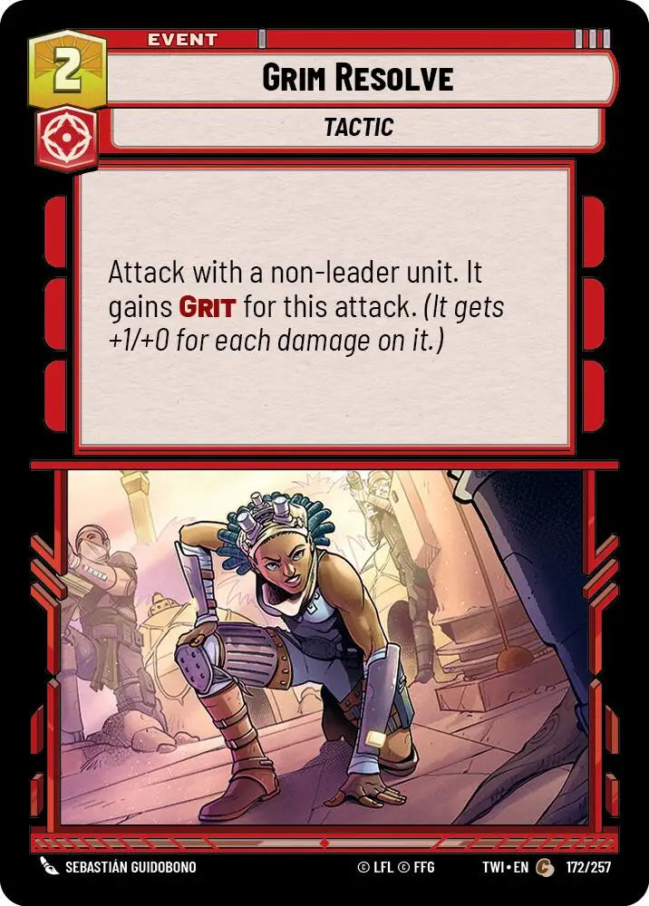 Grim Resolve (172/257) [Twilight of the Republic] - Star Wars: Unlimited Single