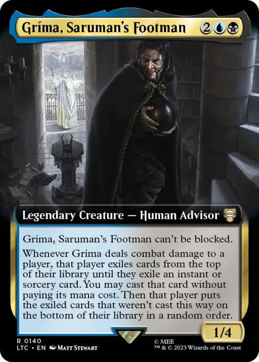 Grima Saruman’s Footman (Extended Art) [The Lord of the Rings: Tales of Middle-Earth Commander] - MTG Single