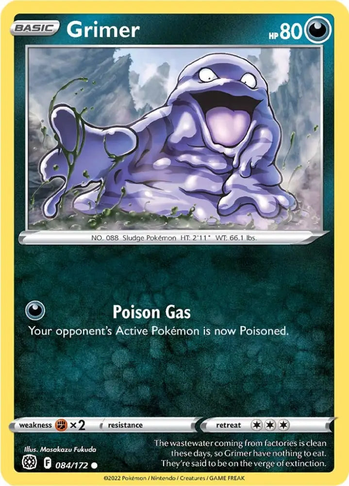 Grimer (084/172) [Sword & Shield: Brilliant Stars] - Pokemon Single