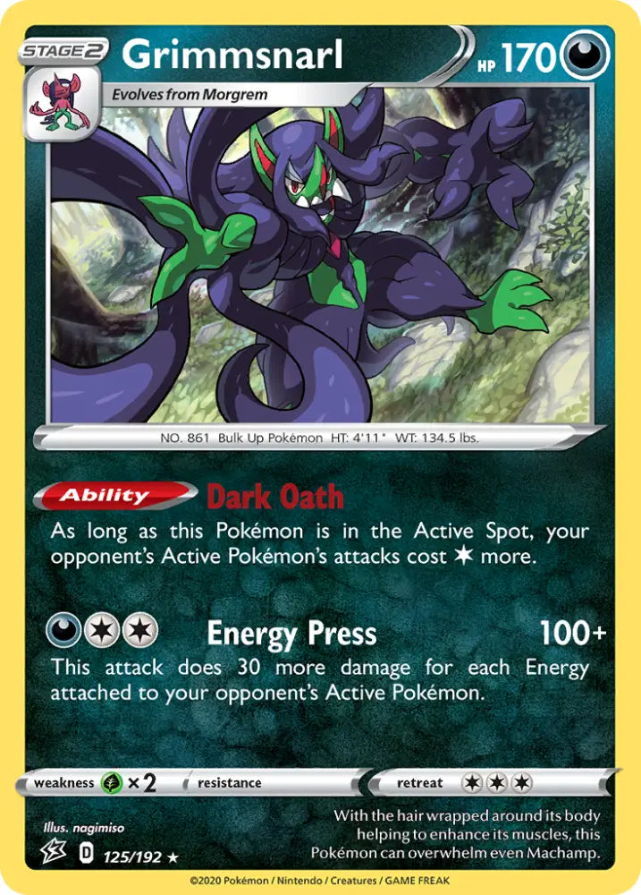Grimmsnarl (125/192) [Sword & Shield: Rebel Clash] - Pokemon Single