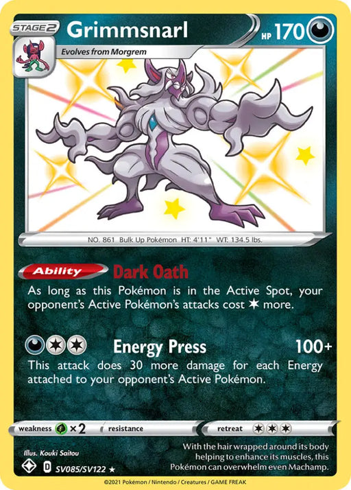 Grimmsnarl (SV085/SV122) [Sword & Shield: Shining Fates] - Pokemon Single