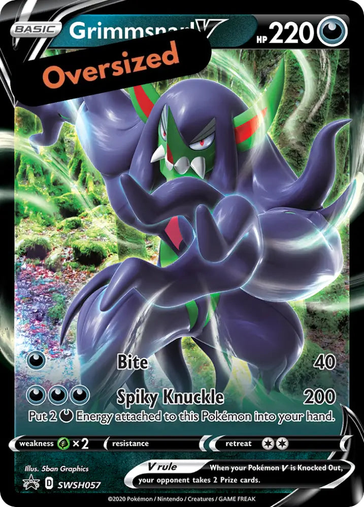 Grimmsnarl V (SWSH057) (Jumbo Card) [Sword & Shield: Black Star Promos] - Pokemon Single