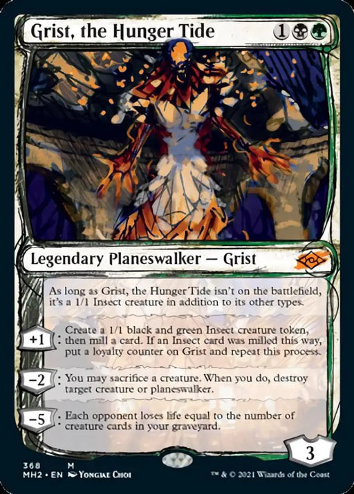 Grist the Hunger Tide (Sketch) [Modern Horizons 2] - MTG Single