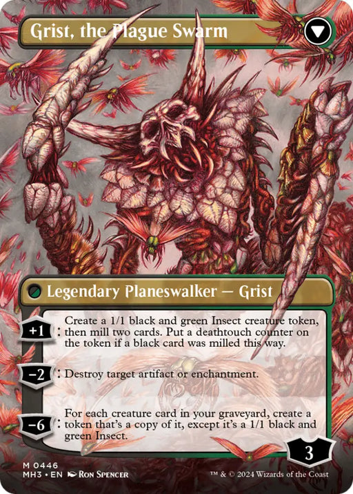 Grist Voracious Larva // Grist the Plague Swarm (Borderless) [Modern Horizons 3] - MTG Single