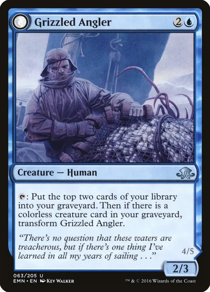 Grizzled Angler // Grisly Anglerfish [Eldritch Moon] - MTG Single