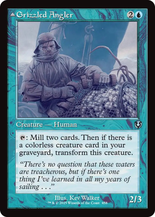 Grizzled Angler // Grisly Anglerfish (Retro Frame) [Innistrad Remastered] - MTG Single
