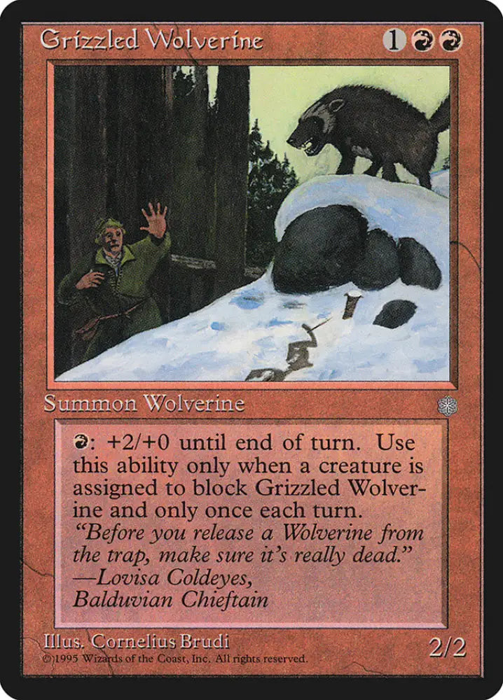 Grizzled Wolverine [Ice Age] - MTG Single