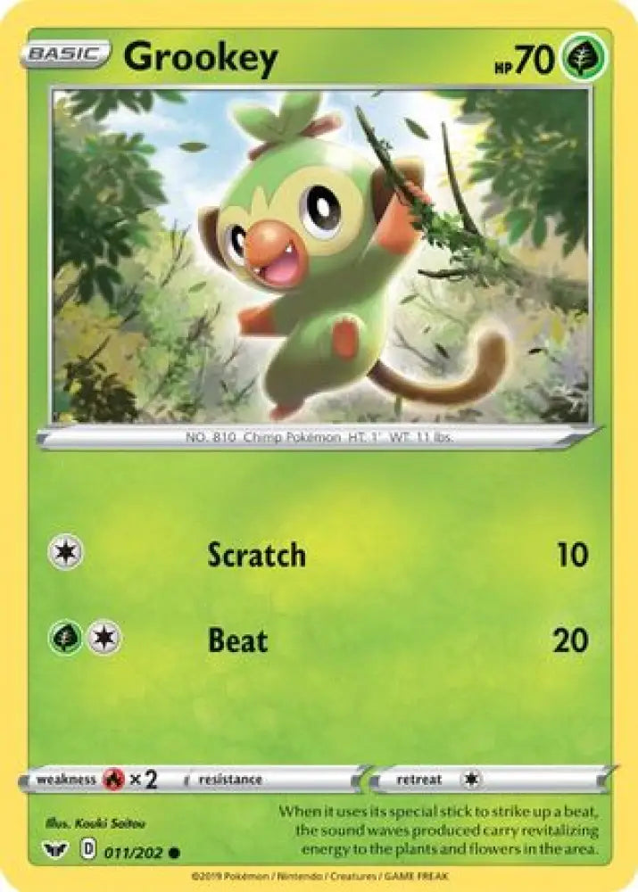 Grookey (011/202) (Premium Collection) [Sword & Shield: Base Set] - Pokemon Single