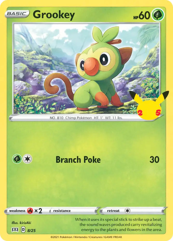 Grookey (8/25) [McDonald’s 25th Anniversary] - Pokemon Single