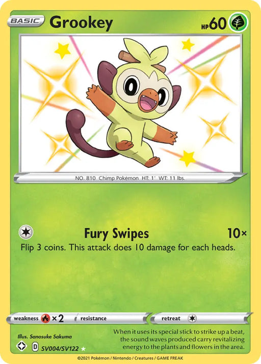 Grookey (SV004/SV122) [Sword & Shield: Shining Fates] - Pokemon Single