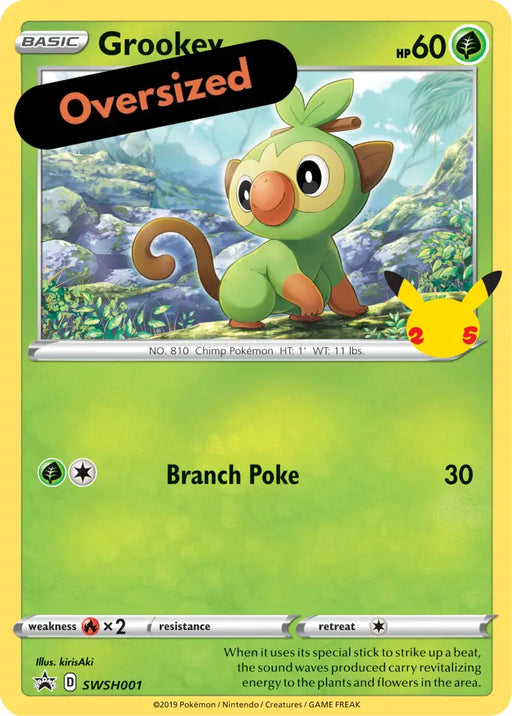 Grookey (SWSH001) (Jumbo Card) [First Partner Pack] - Pokemon Single