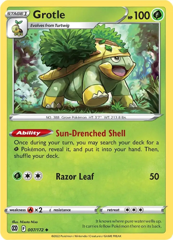 Grotle (007/172) [Sword & Shield: Brilliant Stars] - Pokemon Single