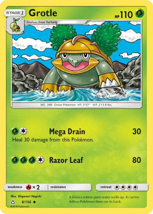 Grotle (8/156) [Sun & Moon: Ultra Prism] - Pokemon Single