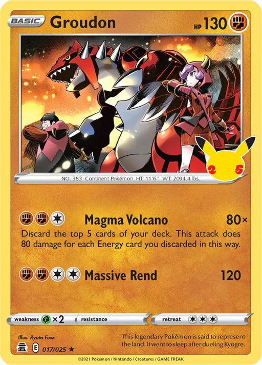 Groudon (017/025) [Celebrations: 25th Anniversary] - Pokemon Single