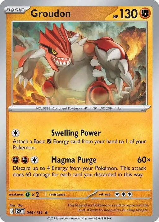 Groudon (049/131) [Scarlet & Violet: Prismatic Evolutions] - Pokemon Single