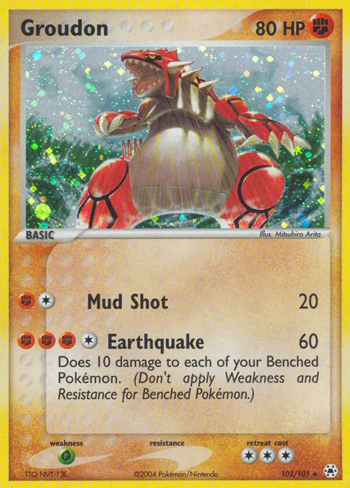 Groudon (102/101) [EX: Hidden Legends] - Pokemon Single