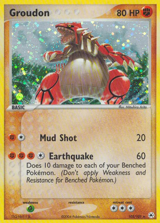 Groudon (102/101) [EX: Hidden Legends] - Pokemon Single